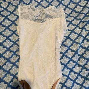 Baltogs leotard, adult xs, white lace